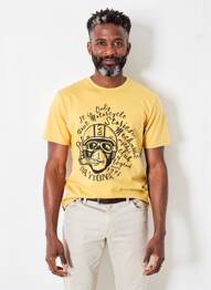 T-shirt stretch manches courtes jaune DAYTONA homme