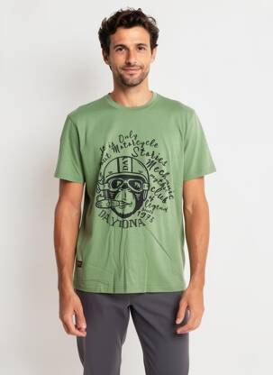 T-shirt stretch manches courtes vert DAYTONA homme