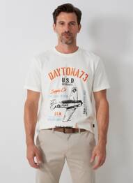 T-shirt stretch manches courtes beige DAYTONA homme