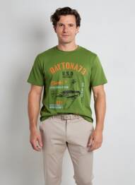 T-shirt stretch manches courtes vert DAYTONA homme