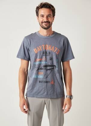 T-shirt stretch manches courtes gris DAYTONA homme