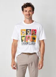 T-shirt stretch manches courtes blanc DAYTONA homme