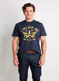 T-shirt stretch manches courtes bleu DAYTONA homme