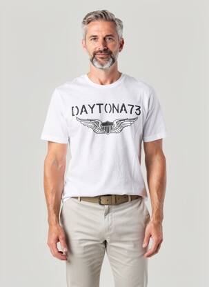 T-shirt stretch manches courtes blanc DAYTONA homme