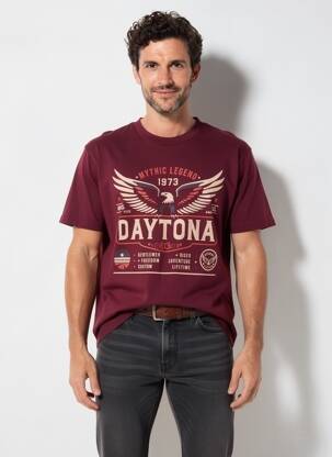 T-shirt stretch manches courtes rouge DAYTONA homme