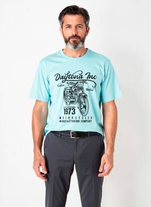 T-shirt stretch manches courtes bleu clair DAYTONA homme