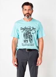 T-shirt stretch manches courtes bleu clair DAYTONA homme