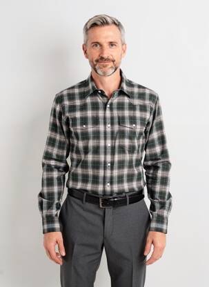Chemise manches longues poches vert DAYTONA homme