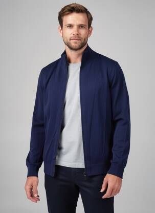 Veste casual resserrée sur le bas bleu DAYTONA homme