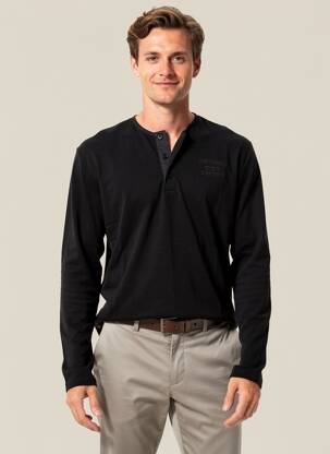 T-shirt stretch manches longues noir DAYTONA homme