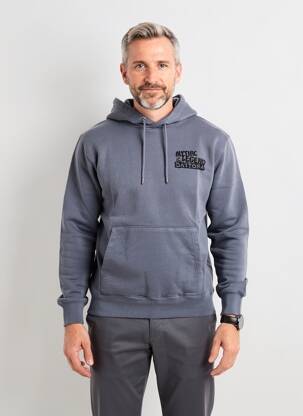 Sweat-shirt à capuche poches manches longues bleu DAYTONA homme