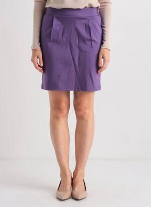 Jupe courte poches violet ICHI femme
