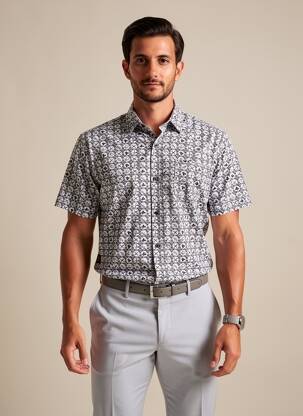 Chemise manches courtes poches blanc DAYTONA homme