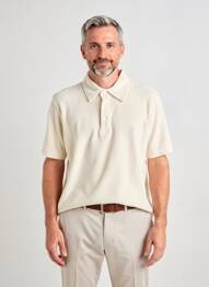 Polo coupe cintrée manches courtes gris DAYTONA homme
