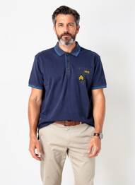 Polo stretch manches courtes bleu DAYTONA homme