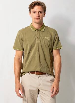 Polo coupe droite manches courtes vert DAYTONA homme