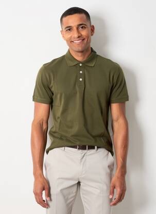 Polo coupe droite sans manche vert DAYTONA homme
