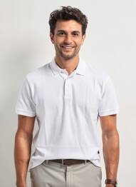 Polo stretch sans manche blanc DAYTONA homme
