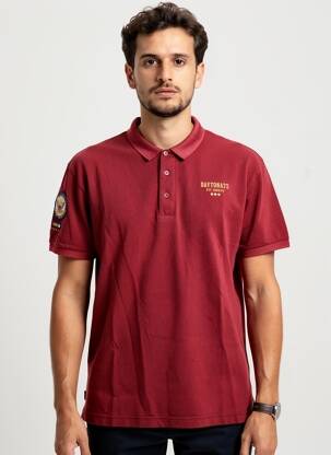 Polo stretch manches courtes rouge DAYTONA homme