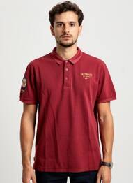 Polo stretch manches courtes rouge DAYTONA homme
