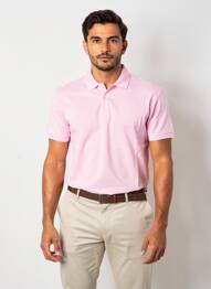 Polo stretch manches courtes rose DAYTONA homme