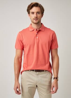 Polo stretch manches courtes rose DAYTONA homme