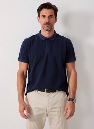 Polo stretch manches courtes bleu DAYTONA homme