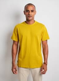 T-shirt coupe droite manches courtes jaune DAYTONA homme