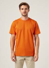 T-shirt coupe droite manches courtes orange DAYTONA homme