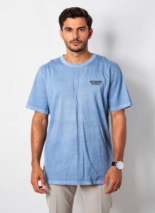 T-shirt stretch manches courtes bleu DAYTONA homme