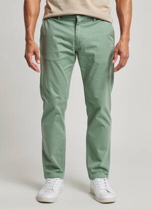 Pantalon chino stretch taille normale vert DAYTONA homme