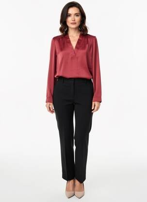 Top col v manches longues marron VOODOO femme