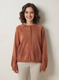 Gilet manches longues stretch marron VOODOO femme