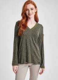 T-shirt manches longues manches longues vert VOODOO femme