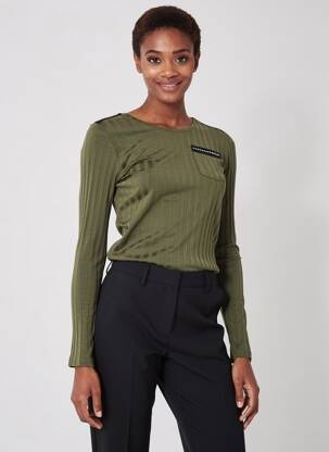 T-shirt manches longues manches longues vert VOODOO femme
