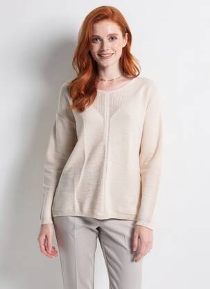 Pull stretch manches longues beige VOODOO femme