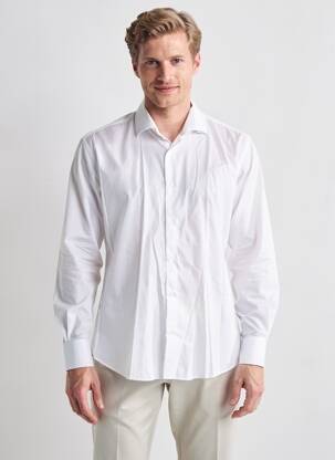 Chemise manches longues coupe cintrée blanc MAYSON homme