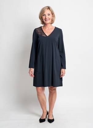 Robe courte manches longues manches longues bleu MC PLANET femme