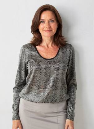 Top manches longues manches longues noir FRED SABATIER femme