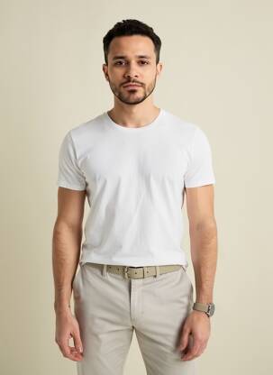 T-shirt coupe cintrée manches courtes blanc EMINENCE homme