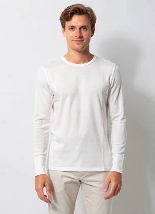 T-shirt coupe cintrée manches longues blanc EMINENCE homme