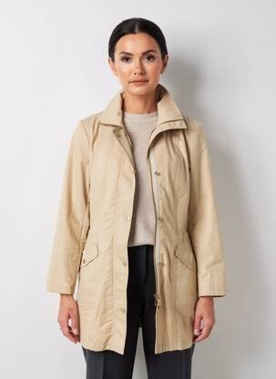 Trench tissage popeline sans capuche beige JUMFIL femme