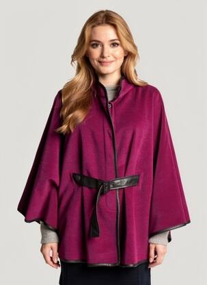 Poncho violet JUMFIL femme