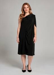 Robe mi-longue sans manche sans manche noir JUMFIL femme