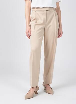 Pantalon droit stretch taille normale beige JUMFIL femme
