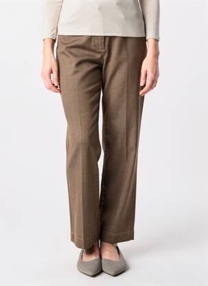 Pantalon droit stretch taille normale marron JUMFIL femme