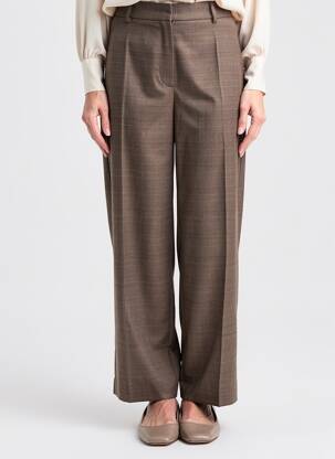 Pantalon droit stretch taille normale marron JUMFIL femme