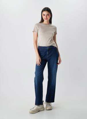 Jeans coupe droite stretch taille normale bleu JUMFIL femme