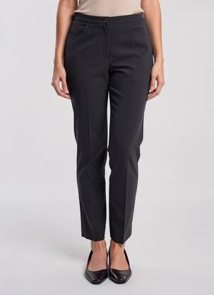 Pantalon slim tissage popeline taille normale noir JUMFIL femme