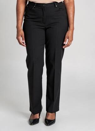 Pantalon slim stretch taille normale noir GUY DUBOUIS femme